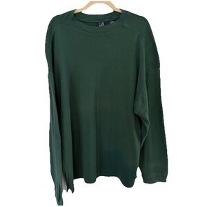 VTG GAP Men's XL Blank Long Sleeve Heavy Weight Cotton Plain Tee 90s Streetwear‎